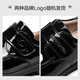 
Yierkang children's leather shoes men summer boy leather shoes black performance shoes boy glossy student leather shoes black 38