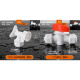 Accesorios de calentador de agua solar de Maisanghe Calentador de agua Puques de agua superior e inferior Frozen 12164 Puntos Juntas de tubería de plástico de aluminio 1216-4 Puntos Extra Direct (plástico) 5 piezas