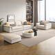 Dipu Creme -Stil -Technologie -Stoffsofa Wohnzimmer Einfaches kleine Wohnung extra groß sitzen tiefe direkte Katzen Crack Segelboot 671 Sofa 2,2 m Lm Katze Riss + UTTP Wabe Sex Baumwolle