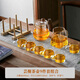 Eight Thousand Lines Tea Set Complete Tea Maker Set Glass Teapot Tea Cup Set Office Home Drinking Kung Fu Tea Set
