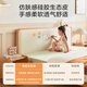 Jingjing Tokyo Made Home Cheese Solid Wood Children's Bed Set Modern Bedroom Soft Covered Bedside Small Apartment Bed + Mattress 1.5M