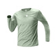 Allen Burton running long-sleeved men's autumn sports T-shirt quick-drying round-neck bottoming shirt outdoor training fitness cycling top green elastic breathable moisture absorption L