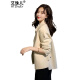 Ai Zhuer short coat women's spring and autumn new women's Korean style loose suede short windbreaker small jacket top clothes beige M