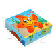Bois de construction en bois peinture à six côtés en bois 9 pièces Puzzle 3D 3d outils de maternelle pour enfants en trois dimensions pour enfants 3-6-7 ans.