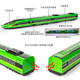 Black Mamba Fuxing high-speed rail model train Hulk three-section simulation alloy high-speed rail model children's toy train gift high-speed rail three-section combination green
