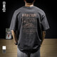 LeoHan short-sleeved T-shirt for men's summer new original retro Korean version loose large size ins trendy brand half-sleeved T-shirt black XL (recommended 150-170Jin [Jin equals 0.5 kg])
