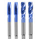 Customized cobalt blue nano tap tapping spiral tip machine tapping drill bit m2m3m4m5m6m8 stainless steel special M8*1.25 cobalt blue nano straight groove