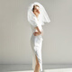 Fan Silan French square neck temperament small white skirt for women in summer 2024 new dress dress 24FS12041 white M