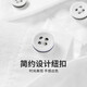 与狼共舞【牛津纺】纯棉长袖衬衫男2025春季新款男士商务通勤休闲衬衣5009 本白803 L (175)