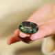 DRJEFUN Medicine King Stone Ring hidden jade ring magnet ring ring strong male and female strong magnetic SN6623 Black high ice 21-24 customizable