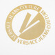 Versace Jeans Couture Versace Herren Polo-Shirt Personalisiertes Gold Heißes Badge Muster Kurzarm T-Shirt 11148 Geschenk weiß l
