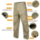 Freedom soldier outdoor tactical pants men's anti-scratch and wear-resistant multi-pocket windproof mountaineering trousers overalls army fan clothing loose straight combat pants anti-fouling and water-repellent storm wolf brown L