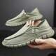Belle strolls old Beijing cloth shoes men's summer trendy shoes canvas shoes men lazy people drive soft sole no laces light and breathable YS9901 beige 42