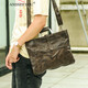 Andseeyou brand messenger bag Men handmade head layer cowhide computers handbag leather men's document bag crossbody bag dark brown