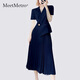 Vestido de traje de MayMetro Mayer para mujeres 2025 Autumn New Texture Professional Commuter Skirt Navy [Spot] XL