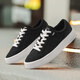 Kappa Herrenschuhe Leinwandschuhe Herren Sportbrettschuhe Herren Sommer Neuem Stil Atmungsaktives Soft Sohle lässige Schuhe Dicke einzige weiße Schuhe Schwarz 40