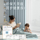 Future-style curtain blackout 2025 new high-end French cream style light luxury living room and bedroom sound insulation and heat insulation blackout cloth Chenille-Tiffany blue (99% blackout) (same day delivery) Customized/perforated/Korean pleated/high temperature shaping Contact customer service