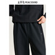 PEACEBIRD Men's Casual Pants Loose Sports Winter Pants BBGME422L Black Second Batch 32