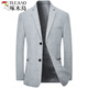 Woodpecker light luxury high-end suit men's jacket spring and autumn new business casual young and middle-aged linen thin solid color suit light blue DL18302 Woodpecker 180 140-155Jin Jin equals 0.5 kg