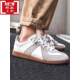 
Stack Leopard Extra Large Size Men's Board Shoes Genuine Leather Men's Large Size Large Size Men's Board Shoes Sizes 46-47 Summer Extra Large Size German Training Shoes Men 4 9715 White Grey 38