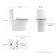 
HUIDA Toilet jet siphon splash-proof silent toilet flush toilet toilet one-piece toilet 6218 HDC6218/305 pit distance (water-saving round water tank)