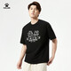 卡尔美（KELME） 短袖T恤男夏季新款纯棉宽松休闲短t足球潮流文化衫 9224TX1057 黑色 M