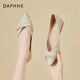 Daphne Single -Schuhe für Frauen im Sommer speicherte Zehen Temperament Flache Schuhe bequem und vielseitige Frauenschuhe 4022101132 Beige 38