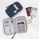 Viaje al extranjero Passport Bag ID Bag Bag Multi-Function Passport Pasaporte Clip de almacenamiento impermeable Bolsa de aire Boleto de aire Caso de protección Azul Azul Bolella B Modelo B Modelo