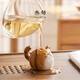 Sanxun Lucky Cat Tea Pet Zisha Boutique Kung Fu Tea Set Handmade Tea Play Keepable Accessories Tea Tray High-end Small Ornaments Lucky Cat Tea Pet_Zisha