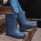 Zapatos de lluvia de tubo de tubo de moda de Bainiko zapatos de pesca impermeables al aire libre para hombres cocina anti-slip desgaste zapatos de lluvia resistentes a los zapatos de agua al aire libre zapatos de goma de trabajo