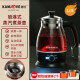 KAMJOVE health pot tea boiler spray tea boiler white teapot black teapot office household steam teapot 1L black with two small tea cups