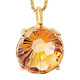 OUCERNY citrine pendant women's 18k gold inlaid gemstone necklace exquisite cut natural citrine colorful treasure pendant gift customized one thing one certificate