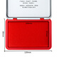 Deli 120*80 mm Metal Square Plataforma de impresión mediana seca Sellado Suministros financieros Suministros de oficina Red 9892 Plataforma de impresión cuadrada de metal