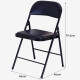 Yamele folding chair home dining chair computer office training conference dormitory back chair black YZ101