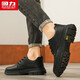 Warrior Business Retro Casual Work Shoes Мужчины кружевные кожаные туфли мужчины 1632 черные 43