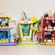 Coffee House Street View Blocks Building Blocks Coca-Cola Lemon Building Ornaments Juguetes Regalos para niñas Compatibles con LEGO [Caja de color exquisita] Coffee House-695 granos