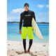 Youlie's new wetsuit men's split sunscreen long-sleeved swimsuit large size snorkeling suit quick-drying surfing jellyfish suit black gray black top M M recommended 110-125 Jin Jin equals 0.5 kg