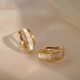 CHOMEL KINSEY's new French mother-of-pearl earrings are light luxury, high-end, double-circle niche, exquisite temperament earrings, Valentine's Day and Chinese Valentine's Day gifts, earrings