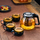 Molin heat-resistant glass teapot filter kettle Kung Fu health pot black tea tea set household tea bar machine universal single pot 1500ml [Type A] suitable for 5 to 6 people 1L or more