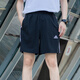 阿迪达斯 （adidas）男裤 2025夏季新款梭织快干运动裤训练健身休闲舒适透气短裤 IC1484/黑色/三条纹 2XL