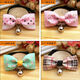 Baby Pet Pie British Style Pet Bow Tie Teddy Pomeranian Bell Collar Cat and Dog Bell Jewelry Collar Bow Tie on Dog's Neck C132-Red Bottom Gold Glitter Belt S Weight 4-12 Jin Jin equals 0.5 kg Length 15-30cm