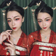 Hanfu headdress, fringed hairpins, full set of classical hairpins, affordable Ming Dynasty costume accessories, ancient style hair accessories, hair crown, flower print, three-piece set