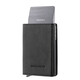 Qimo KEMY anti-theft brush pop-up card box shielded RFID ultra-thin card bag wallet metal wallet card cover carbon fiber pattern black
