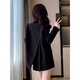 Yanxun Suit Short Jacket Women's Spring Autumn Winter 2025 New Style Western Fashion Small Versatile Top Suit Black M (Recommended 95-110 Jin Jin equals 0.5 kg)