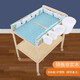 Table de couches bei happy table de soins de bébé nouveau-né pour bébé change de couches massage et touche baignable en bois massif multifonction organisation d'organisation de rangement étagère de rangement en bois massif de couches en bois + tapis de soins de la couronne