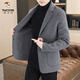 Woodpecker (TUCANO) 2025 woolen coat men's suit autumn and winter new suit short woolen coat business casual trend dark gray XL recommended 130-150Jin Jin equals 0.5 kg