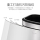 CCKO Trash Can Bathroom Toilet Living Room Bedroom Kitchen Office Stainless Steel Uncovered Large Square Trash Can 10L Square Trash Can [Sand Steel Color 9906]