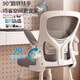 
Orenford Children's Study Chair Primary and Secondary School Students' Writing Chair Home Adjustable Lifting and Sit Backrest Chair Office Computer Chair 983 Stable Study Chair [Pink + Latex] + Headrest