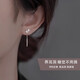 Qi Xiaomi 999 Pure Silver Star Ear Wire to Support Ear Piercing Earrings Women's Earrings Light Luxury Niche Silver Earrings for Women 2025 New Earrings 999 Pure Silver Double Star Ear Wire Pair Short Style