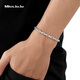 Miss JuJu Platinum Bracelet Men's Fashion PT950 Platinum Gao Qiqiang Same Style Bracelet Attractive Bracelet Customized Weight 48-50g Length 18cm Thick About 5.5mm